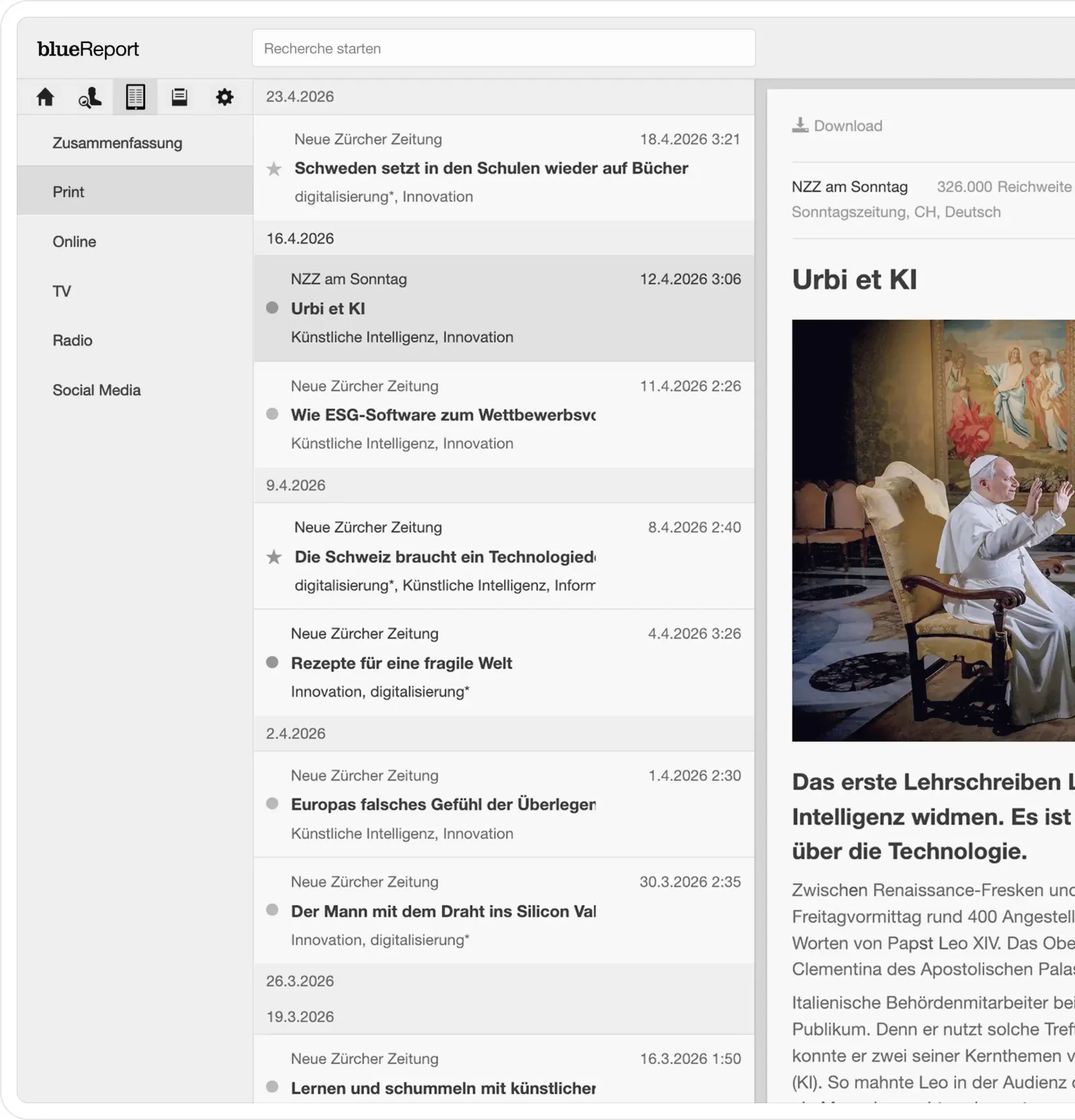 blueReport Newsroom App